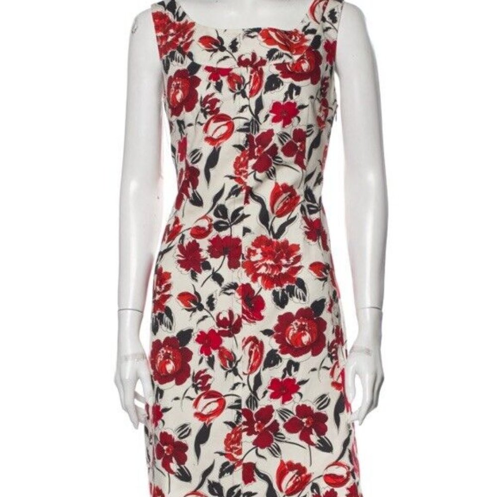 Jil Sander Floral Print Mini Dress Size Small 2 4